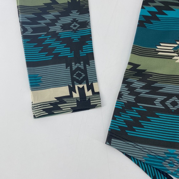 Rock & Roll Denim Men Pullover Green Aztec Pattern August Small - Picture 9 of 11